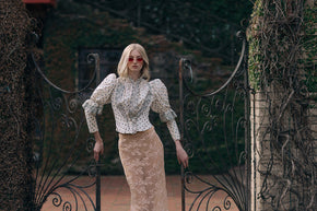 1890s French Victorian dotted bodice