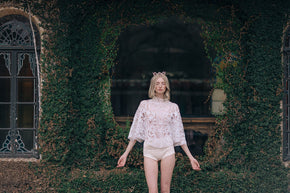 Antique 1900s tape lace blouse