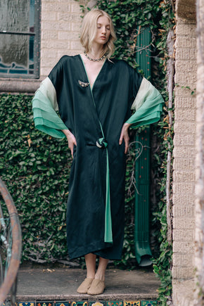1920s ombré silk art deco robe