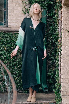 1920s ombré silk art deco robe