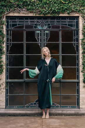 1920s ombré silk art deco robe