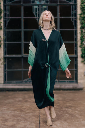 1920s ombré silk art deco robe