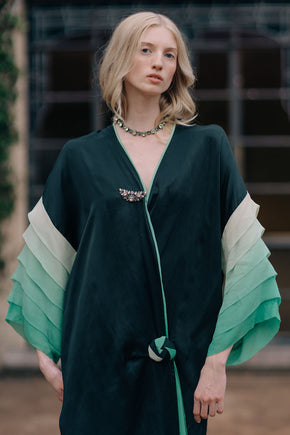 1920s ombré silk art deco robe