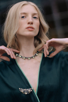 1920s ombré silk art deco robe