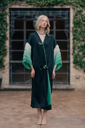 1920s ombré silk art deco robe