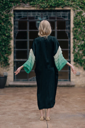 1920s ombré silk art deco robe