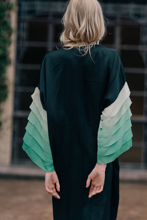 1920s ombré silk art deco robe