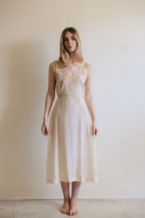 1930s silk lace bridal trousseau set