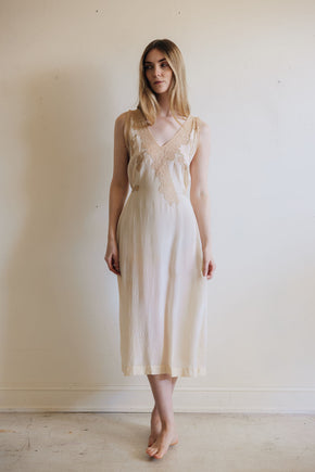 1930s silk lace bridal trousseau set
