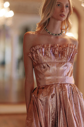 Antique 1940s paste warm rhinestone necklace set