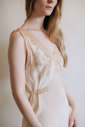 1930s silk lace bridal trousseau set