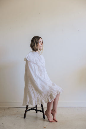 1900s eyelet cotton cape, France