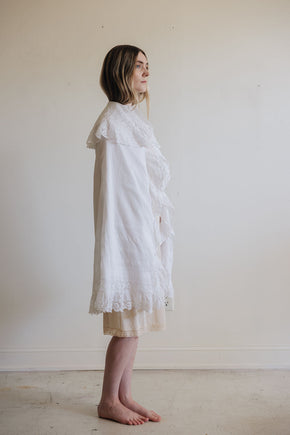 1900s eyelet cotton cape, France