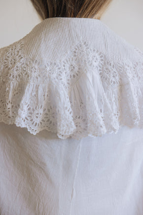1900s eyelet cotton cape, France