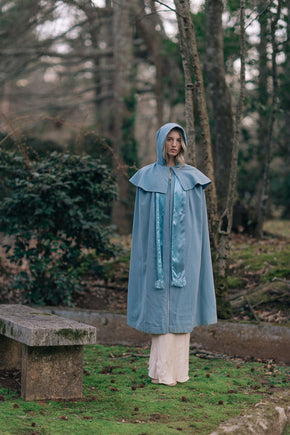 1900s baby blue shaker cape