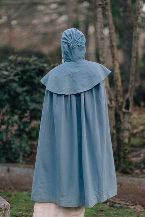 1900s baby blue shaker cape