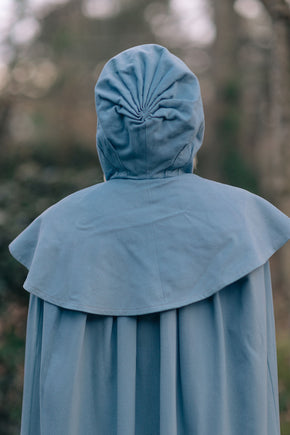 1900s baby blue shaker cape