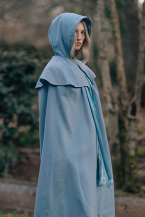 1900s baby blue shaker cape