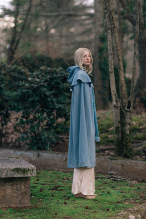 1900s baby blue shaker cape