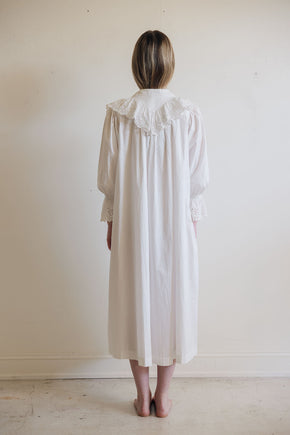 1900s cotton eyelet nightgown, France