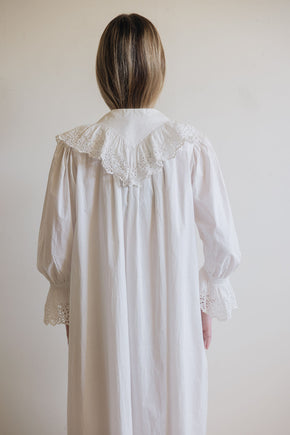 1900s cotton eyelet nightgown, France