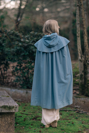 1900s baby blue shaker cape