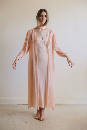 Vintage silk La Perla peignoir set