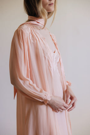 Vintage silk La Perla peignoir set