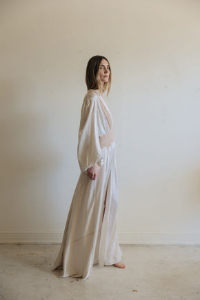 1930s blouson sleeve silk robe