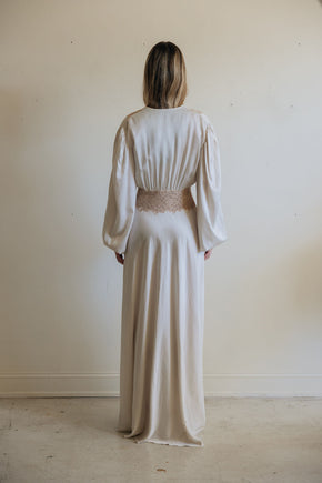 1930s blouson sleeve silk robe