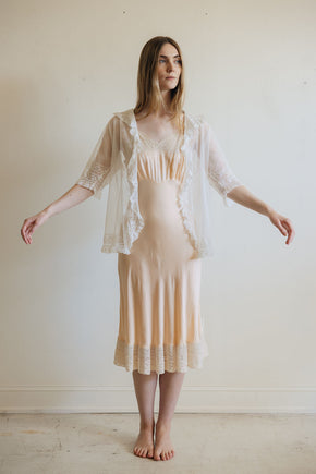 1900s ivory net lace blouse, France