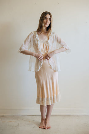 1900s ivory net lace blouse, France