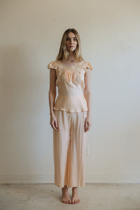 1930s silk lace PJ set