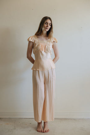 1930s silk lace PJ set