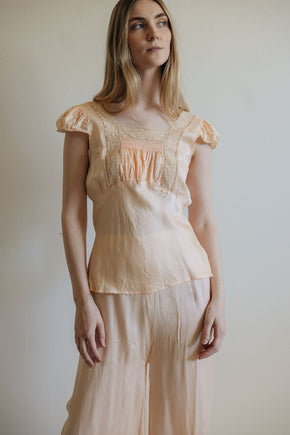 1930s silk lace PJ set