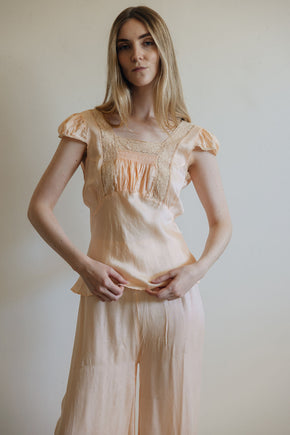 1930s silk lace PJ set