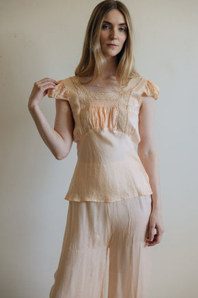 1930s silk lace PJ set
