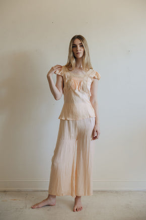 1930s silk lace PJ set