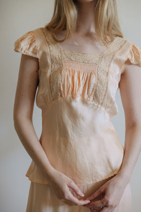 1930s silk lace PJ set