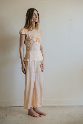 1930s silk lace PJ set