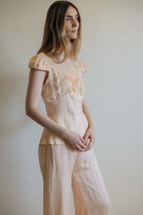 1930s silk lace PJ set