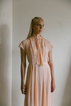 1930s couture silk georgette lingerie gown