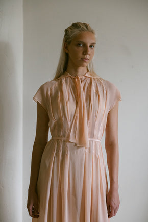 1930s couture silk georgette lingerie gown