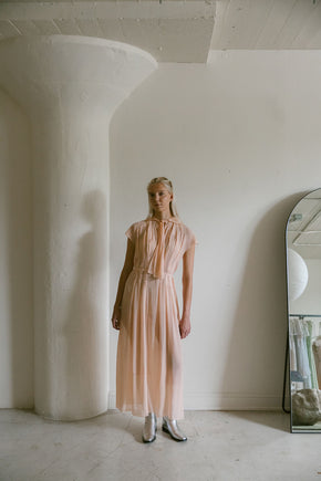 1930s couture silk georgette lingerie gown