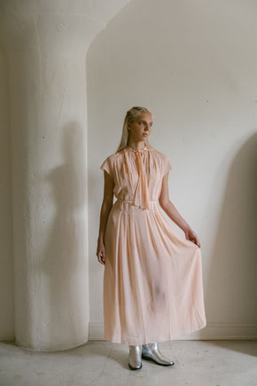 1930s couture silk georgette lingerie gown