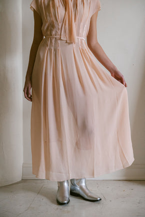1930s couture silk georgette lingerie gown