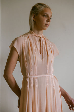 1930s couture silk georgette lingerie gown