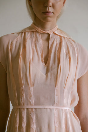 1930s couture silk georgette lingerie gown