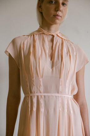 1930s couture silk georgette lingerie gown