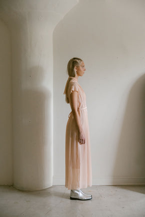 1930s couture silk georgette lingerie gown